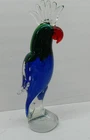 VTG. Murano Parrot Bird Art Glass Handblown Sculpture 9 3/4"