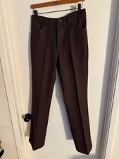 Vintage "Wrangler brown polyester, 1970s throw back pants. Size 31 x 32