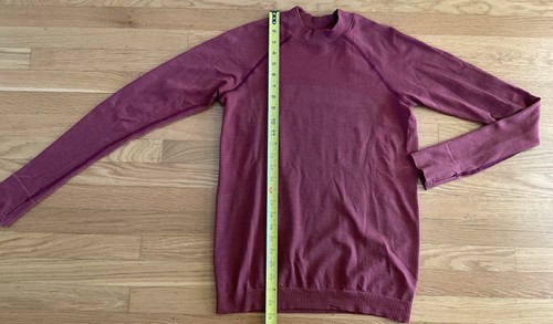 Lululemon angedeuteter Rollkragenpullover Wollmischung Langarm Basisschicht Damen Large - Bild 1 von 5