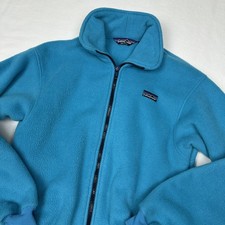 Vintage Patagonia Fleece Youth Large 11 12 Synchilla 90s Blue Made In USA