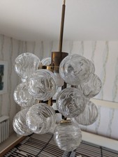Vintage Sputnik-Hängelampe Doria 1970er Snowball Murano