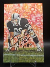 JIM OTTO SIGNED GOAL LINE ART SERIES 1980 HOF SET BREAK 1429/5000 PSA/DNA CERT