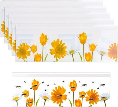 Pack of 30 Window Fly Traps for Indoor Use Flower Design Fly Catcher Window, ...