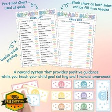 636pcs Pastel Reward Chart for Kids - Behavior Task Board