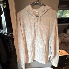 PINK Victoria's Secret PINK Women's L Full Zip Hooded Camo Fleece Hoodie
