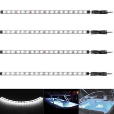 Vbakor Boat Led Strip Lights, 4 Pcs 24'' Marine Interior Courtesy Deck White