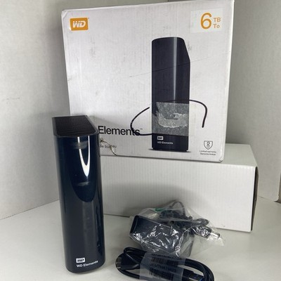 WD Elements WDBWLG0060HBK-NESN 6 TB Desktop USB 3.0 External Hard Drive