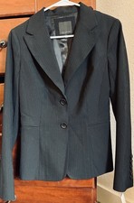 2 Button Pinstriped Blazer black And White The limited