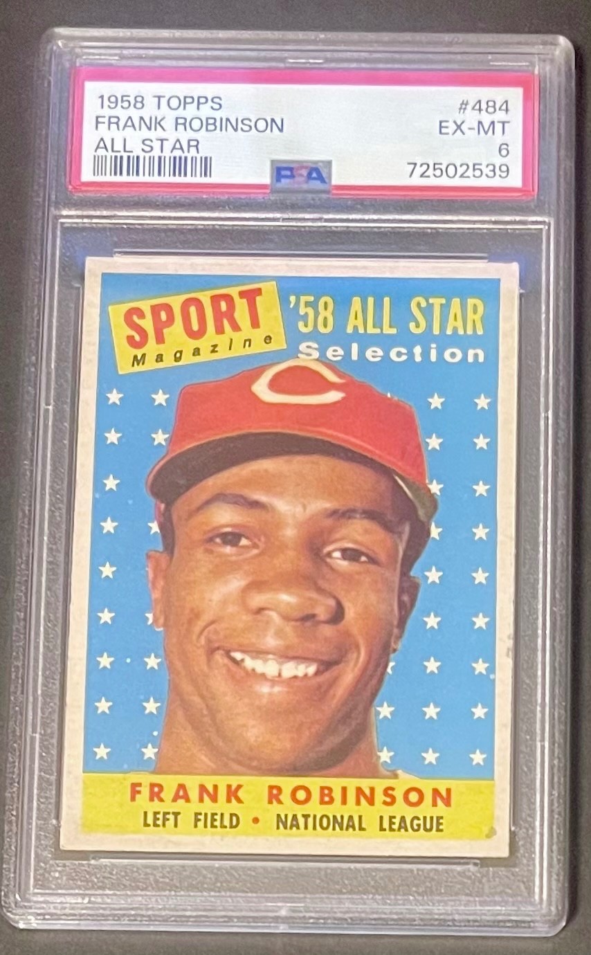 1958 Topps Frank Robinson All Star #484 PSA 6 Cincinnati Redlegs Reds HOF