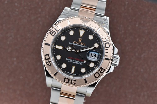 2018 Rolex Yacht-Master II 40mm 18K Everose Gold & Steel Black Dial 116621 FS