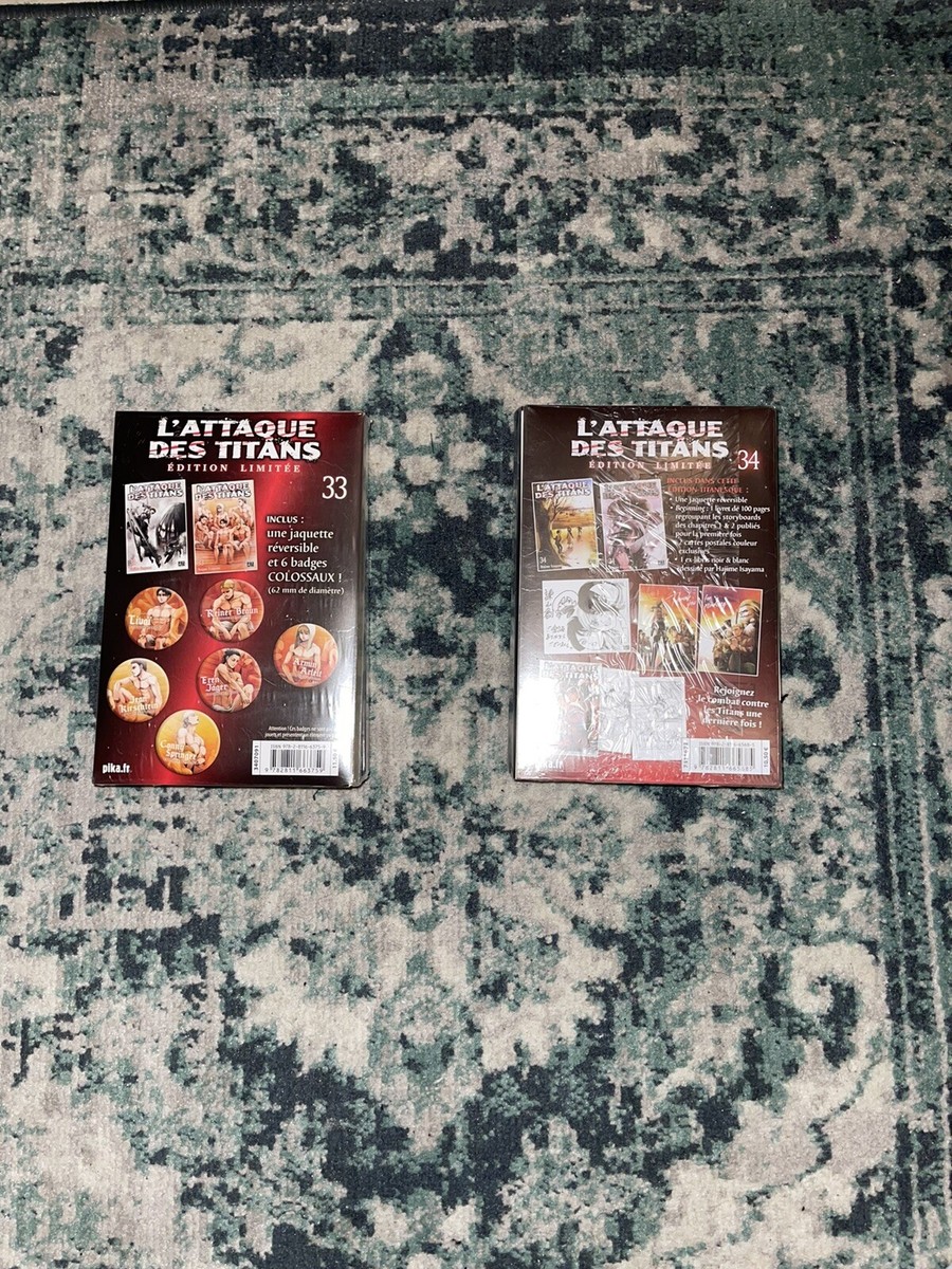 L'Attaque Des Titans (SNK) Tome 33 et 34 Édition Collector | eBay