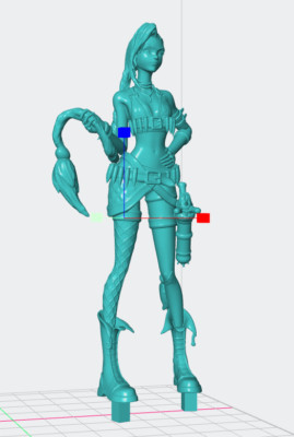 Jinx Arcane - 5 inch Figur - bemalt - 3d gedruckt - League of legends