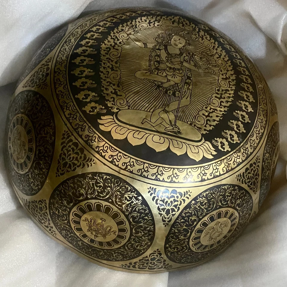 🎵 12-24 INCHES: Large Handmade Tibetan Singing Bowl from the Himalayas- 🌄🎶 - Image 3 of 4