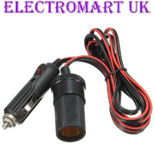 12V 12 VOLT CAR CIGAR LIGHTER SOCKET POWER DC EXTENSION LEAD PLUG CABLE 2M FUSED