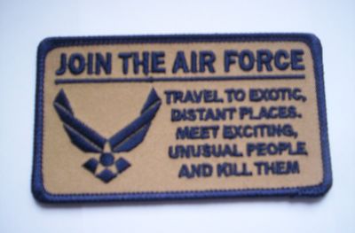  Aus den USA  Join the Air -Force ca 10x5,5 cm 