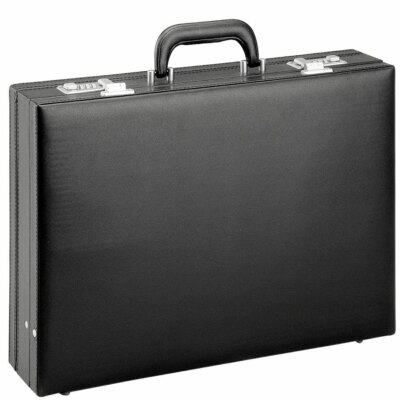 Pilotenkoffer Aktenkoffer Bowatex 44 x32x11cm Erweiterbar Tasche Schwarz D & N 