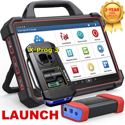 LAUNCH X431 PAD VII PAD 7 Car Diagnostic Scanner+X-Prog 3 Key Programming J2534