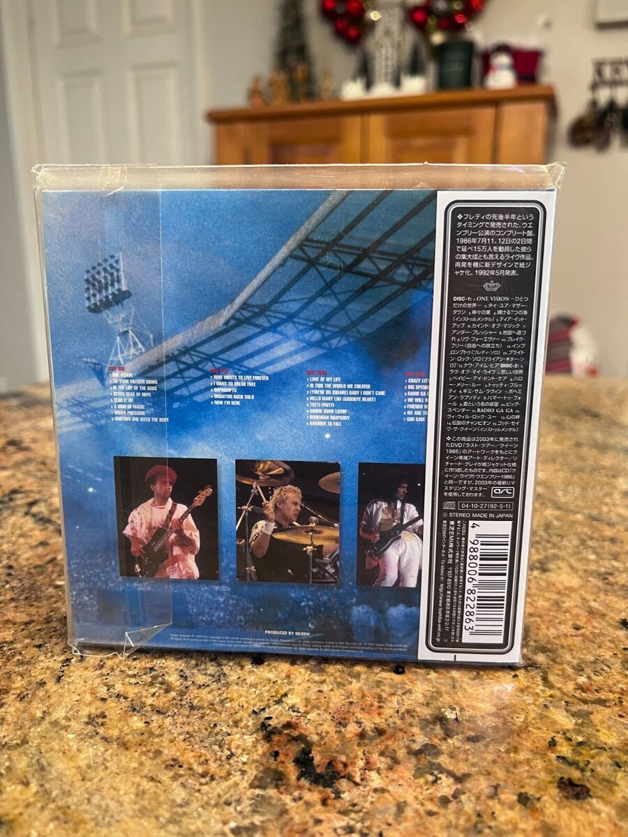 QUEEN LIVE AT WEMBLEY STADIUM EMI TOCP67464 JAPAN OBI MINI QUEEN LIVE AT WEMBLEY STADIUM EMI TOCP67464 JAPAN OBI MINI