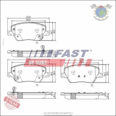 Bremsbelagsatz Fast Vorderachse für FIAT TIPO D