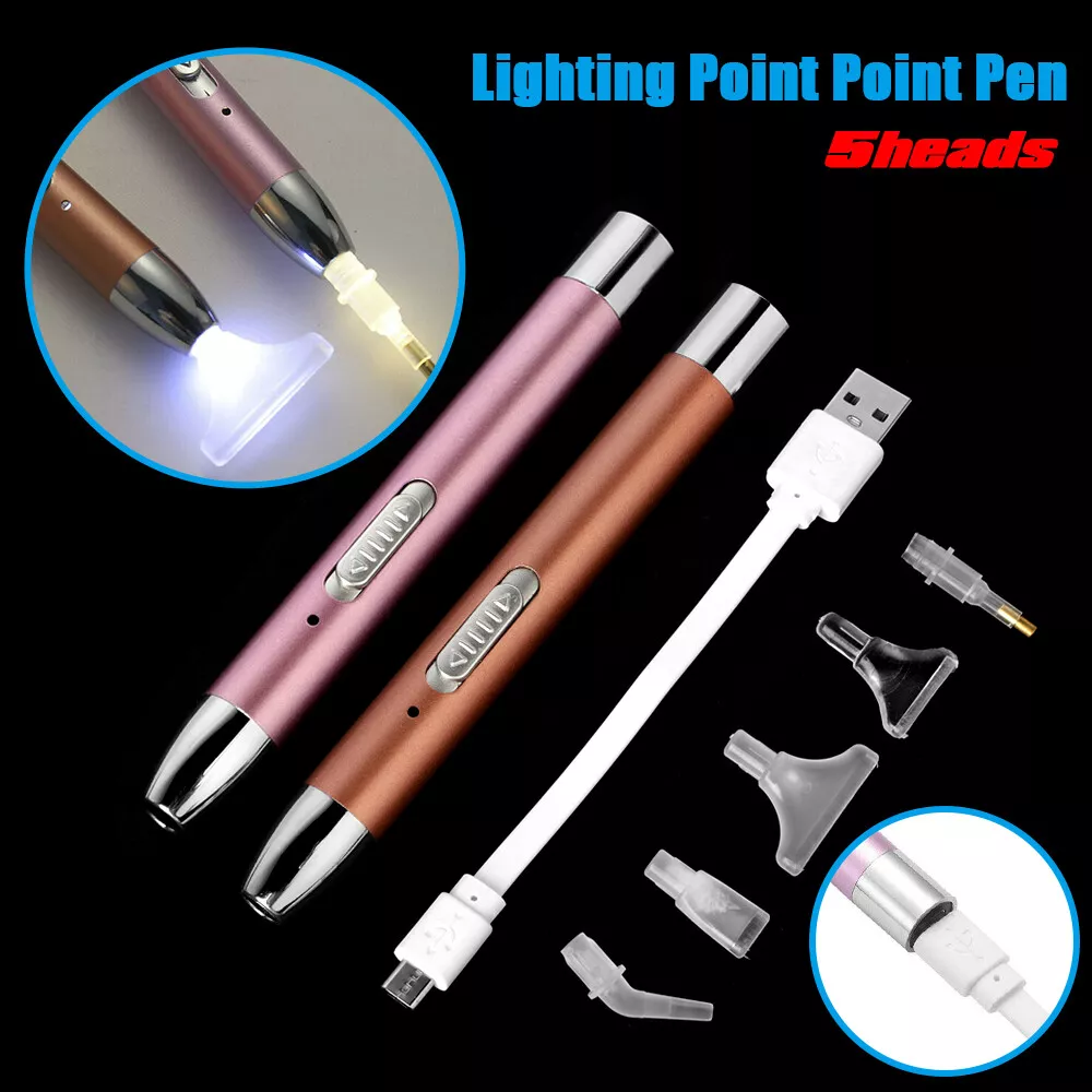 USB Rechargeable LED Lighting Point Drill Pen Diamond Painting Embroidery  Tool