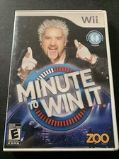 Minute to Win It (Nintendo Wii, 2010) Complete With Manual - Tested Works Great