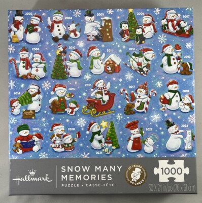 Hallmark Snow Many Memories 1000 Piece Christmas Snowman Puzzle NIB 30x24'' 2023