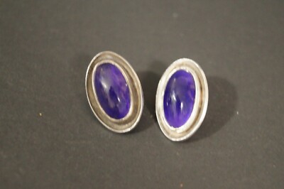 Ohrringe Ohrclips Niels Erik from mit schönem Amethyst  in 925 Silber
