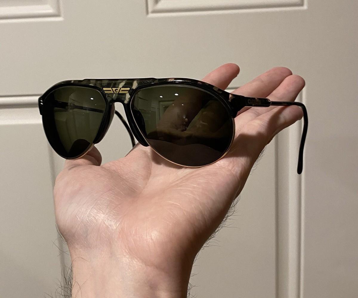 Vtg 80s Carrera Aviator Gray Tortoise frames 5444-21 Sunglasses
