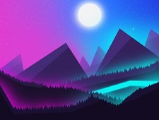 Landscape abstract nature art pink Custom Gaming Mat Desk
