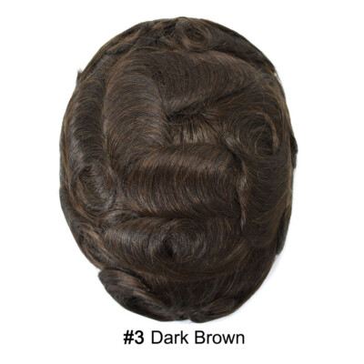Invisible Mens Hair Replacement Ultra Thin Skin Toupee Poly Hairpiece PU Systems