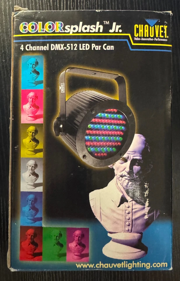 Chauvet "COLORSPlash Jr" 4 Channel DMX-512 LED Par Can (LED-PAR83COLORSplash Jr) - Image 3 of 4