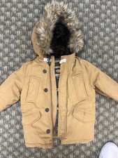 Toddler "Baby Gap" tan winter jacket with hood. Size 18-24 months. Prev. Owned