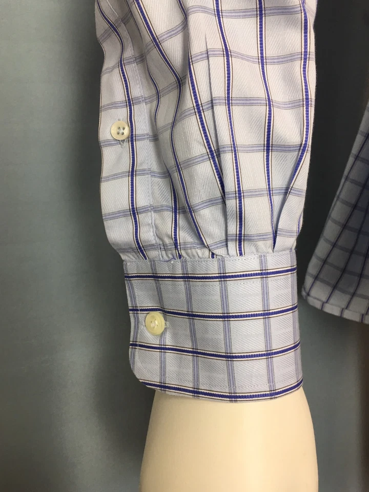 Hombre Zanella Italia Periwinkle Grande con Cuadros Rejilla Grande Azul L Foto 4 de 4