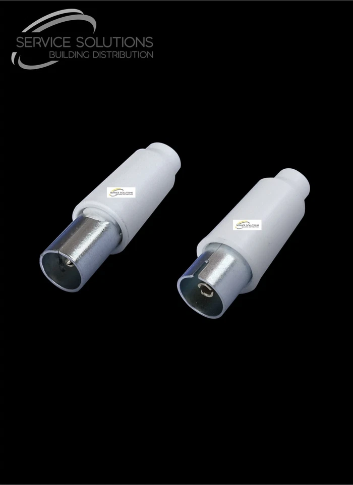 SERVICE SOLUTIONS Connettori Coassiali per Cavi Tv Antenna e Digitale Terrestre, Maschio e Femmina