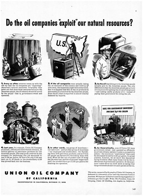 1948 Union Oil Company Of California Vintage Print Ad Exploit Natural Resources