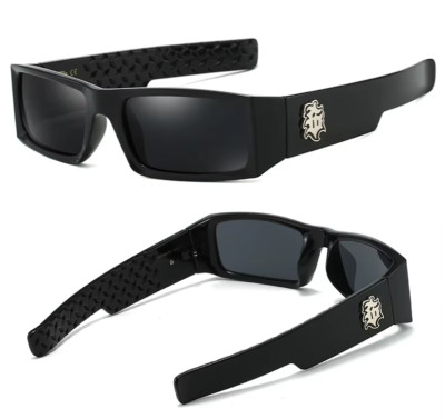 Gafas de Sol Cuadradas para Hombre Lentes Oscuros de Moda Gangster Hip Hop UV400