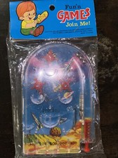 Vintage Space Theme Mini Pin Ball Very Cool Piece. 3 In Set