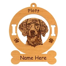 Plott Hound Head Dog Ornament Personalized With Your Dogs Name 3710