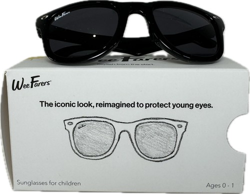 WeeFarers Baby-Sonnenbrille - schwarz mit polarisierten Gläsern & Riemen, Alter 0-1 - Bild 2 von 3