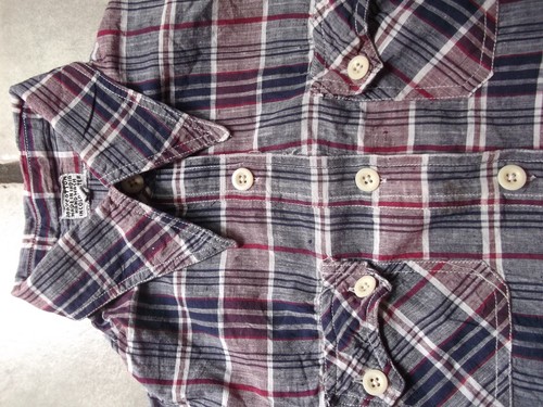 Shirt Checked Skinhead Vintage Womens 1970s Short Sleeved Ska Slim Fit 6 XS - Picture 3 of 12