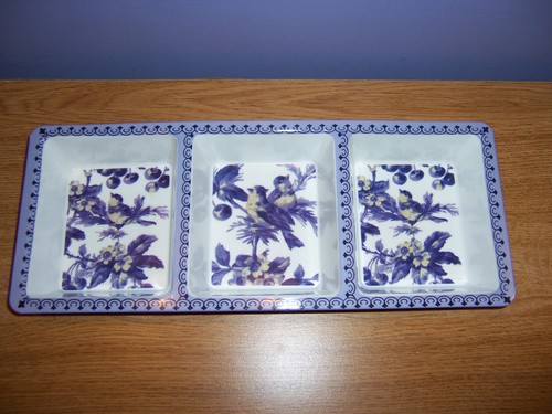 Evergreen April Cornell 3 Section Serving Dish - Picture 3 of 10