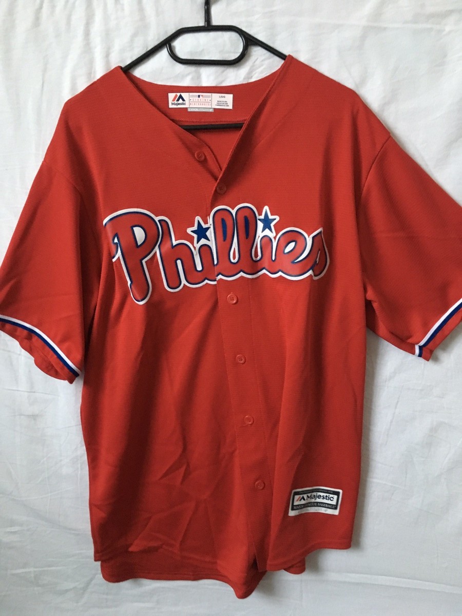 Maillot Majestic Phillies Philadelphia Alternate 2 - Rouge, Taille L - Authentique MLB