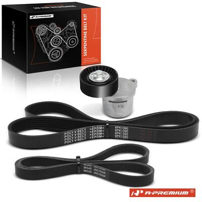 #ad #ad A Premium 3x Serpentine Belt Drive Component Kit for Ford F 150 11 17 Mustang $59.99