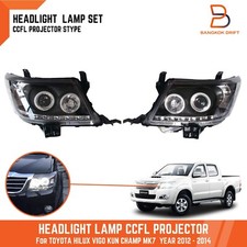 Ccfl Halo Projector Headlights Black For Toyota Hilux Vigo Champ 2011-2014 Mk7 Ccfl Halo Projector Headlights Black For Toyota Hilux Vigo Champ 2011-2014 Mk7