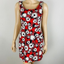 Zara Trafaluc Red Multicolor Floral Back Crisscross Strap Women's XS Mini Dress