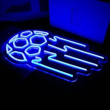 LED Soccer Neon Sign Wall Decor Sign Light Wall Sign Sport, football Neon Sign