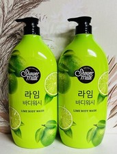 2-Pack Shower Mate Total Body Care ~ Lime Moisturizing Body Wash 42.3 fl oz Each 1.06 per gallon