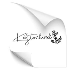 Küstenkind Anker Aufkleber Meer Auto Wand I klein Größe S