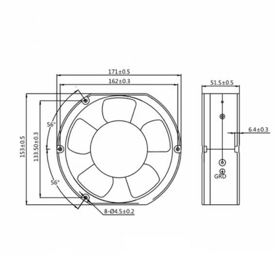 For PROFANTEC P1175HBT-ETS AC 115V 0.23A 172*150*51mm Axial Cooling Fan NEW - Image 4 of 4