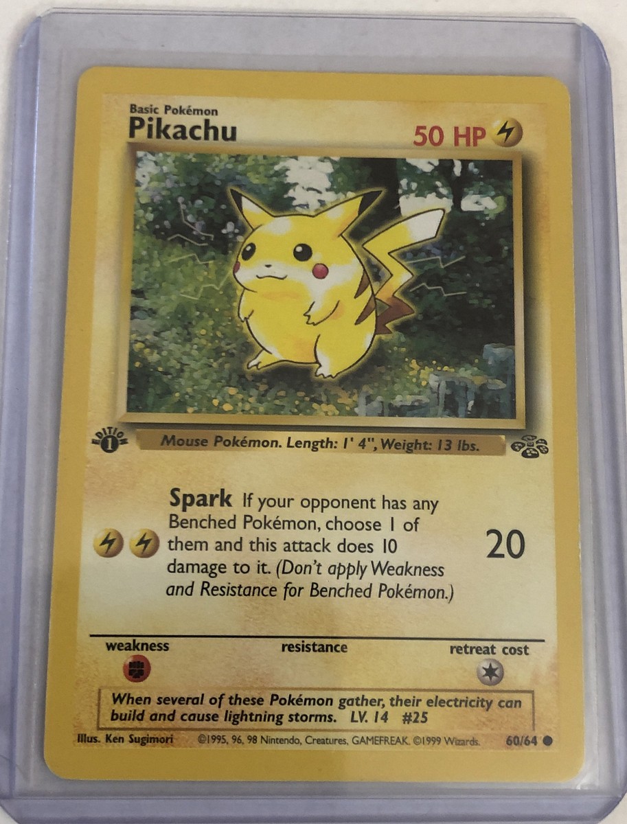 1st Edition Pikachu 60/64 Jungle Set Non Holo CLEAN NM Pokemon